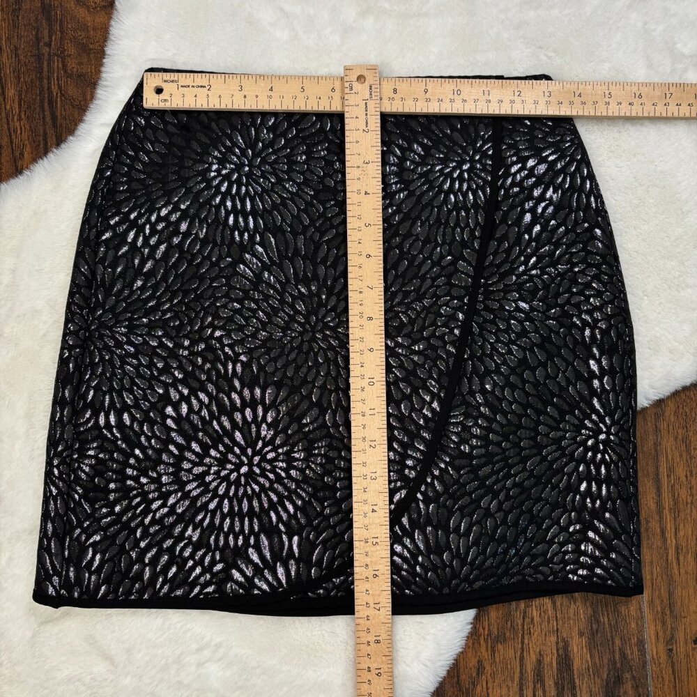 LOFT Skirt 2P Black Metallic 2‎ Petite Women's - Picture 8 of 12
